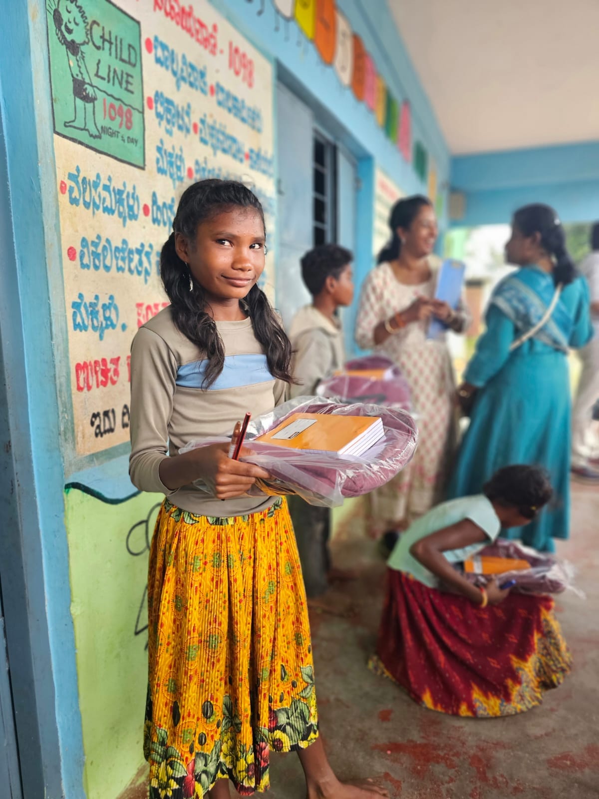 Student with a school bag